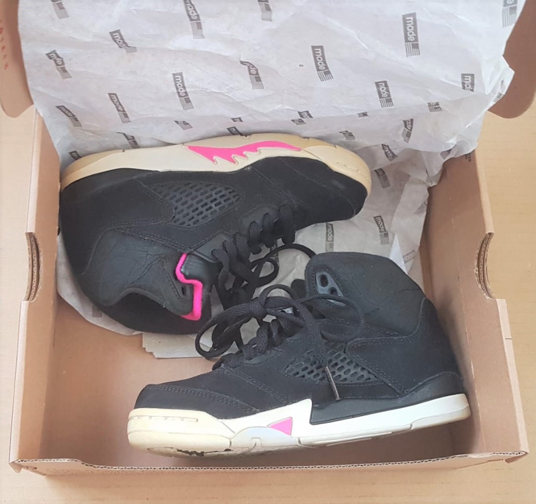 Pink and clearance black jordan shoes