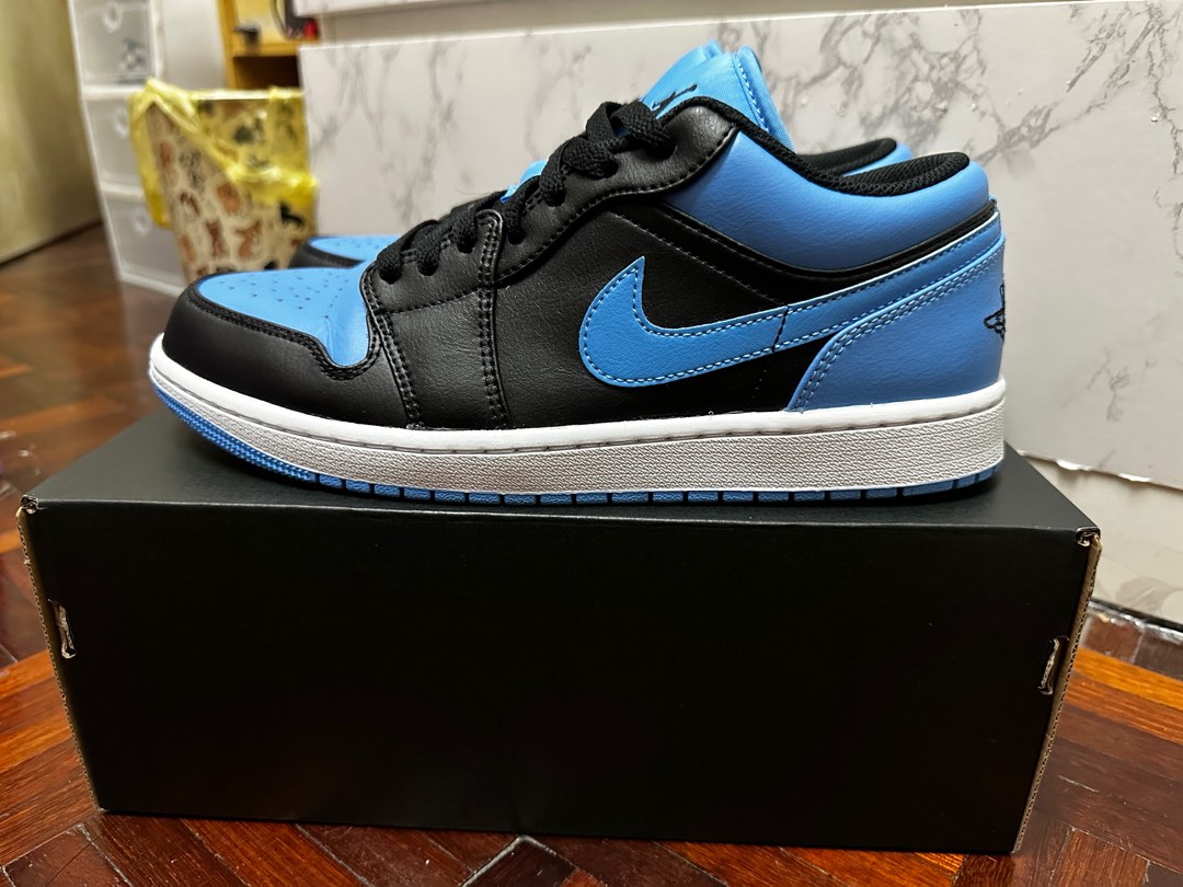 aj1 low black and white