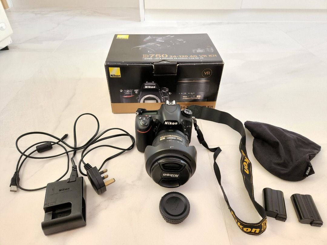 Nikon D750 99%新+ AF-S 24-120mm f4G VR 鏡頭Kit Set, 攝影器材, 相機