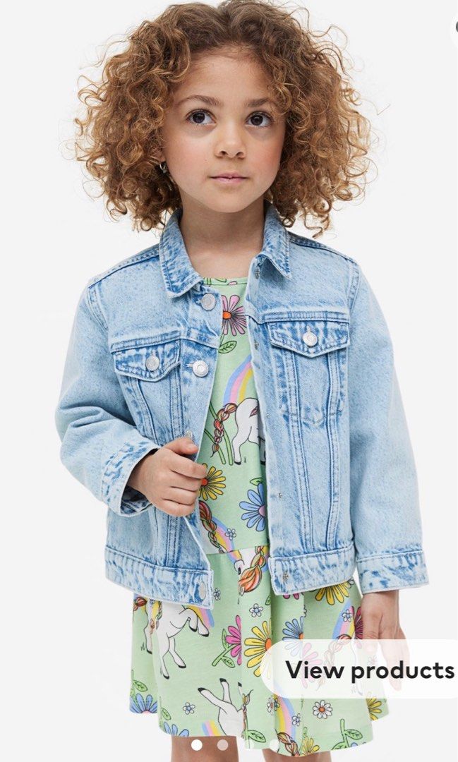 H&m denim jacket kids 2025