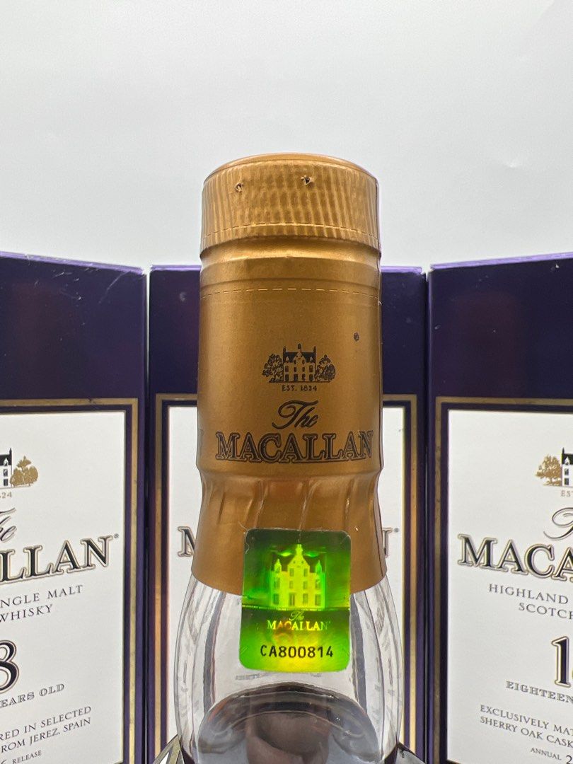 Macallan 18 yo Sherry cask distilled in 1997 and in earlier year 