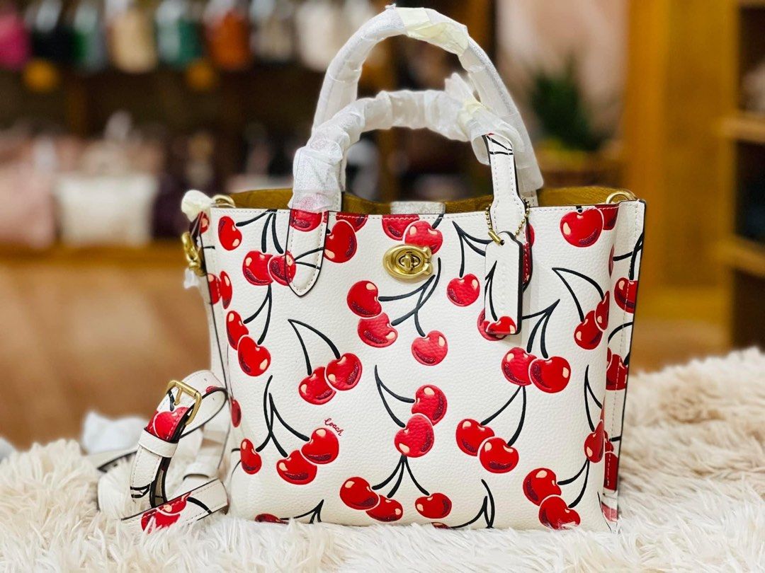 Coach cherry hot sale print bag