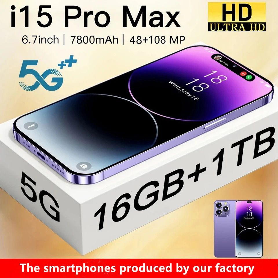Original phone i15 Pro MAX Smartphones 16GB 1TB phone 5g unlocked