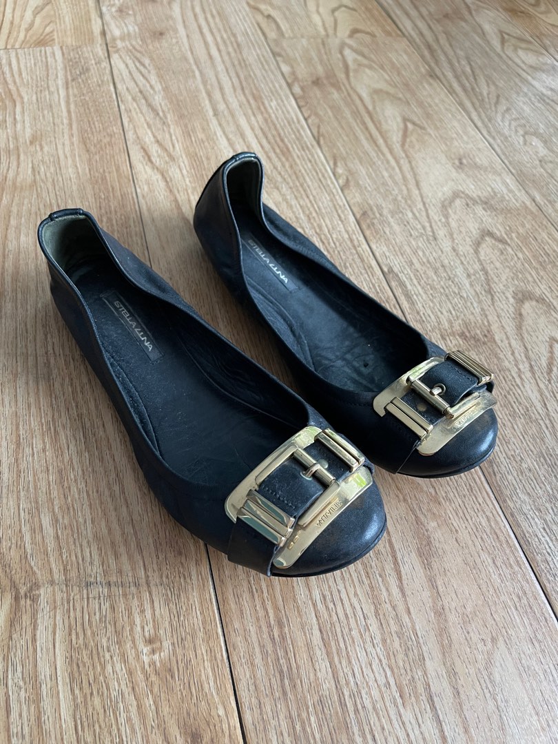 Gold Studded Flats Stellar