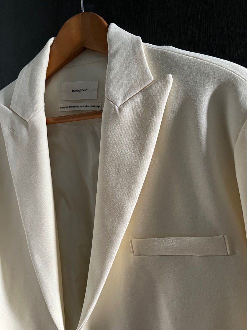 Cream pale yellow cropped jacket Women s Fashion Coats