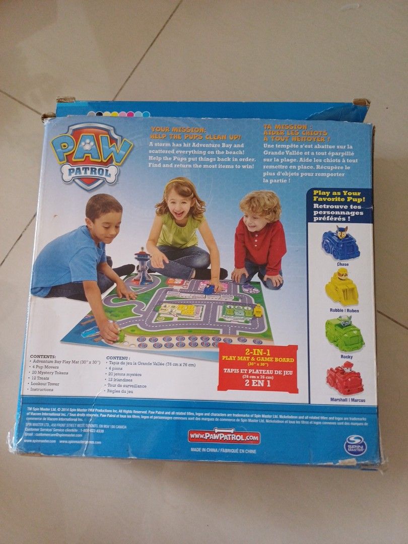 Paw patrol beach rescue play mat game on sale