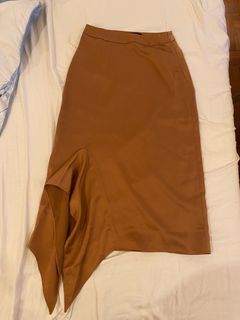Pomelo Satin Classy Maxi Skirt
