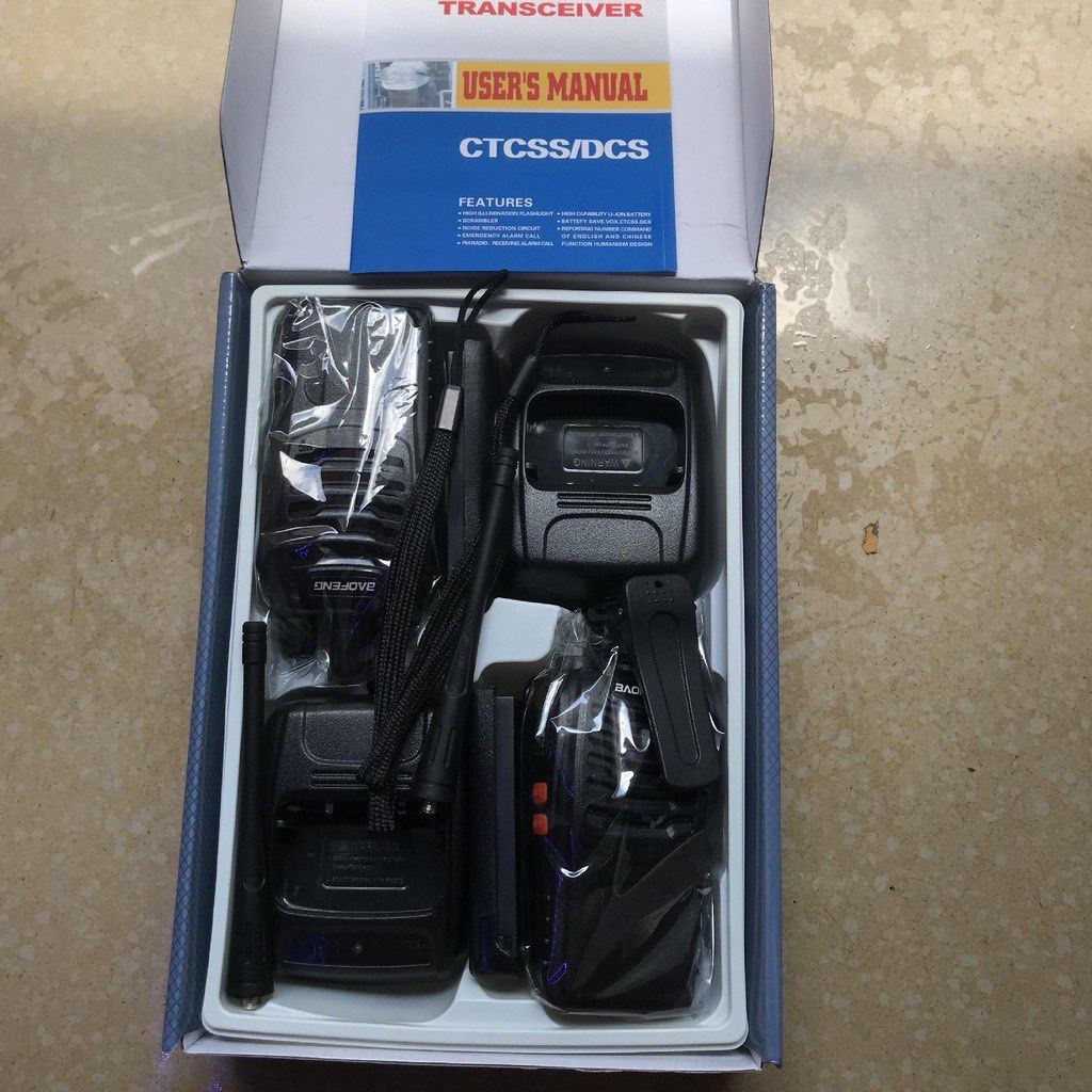 Pack Baofeng UV-5R  Plus Ham Radio Handheld, Dual Band Two Way Radio Rechargeable Long Range Walkie Talkies, with Earpiece ＆ Programming Cable (Bla - 2