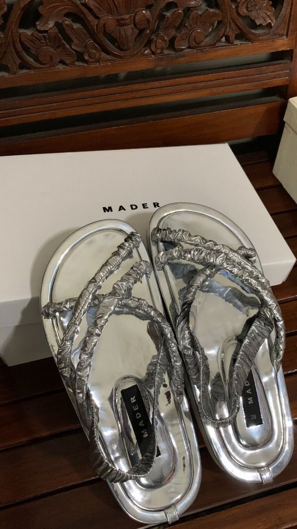 Crisscross Slingback - Silver - M A D E R