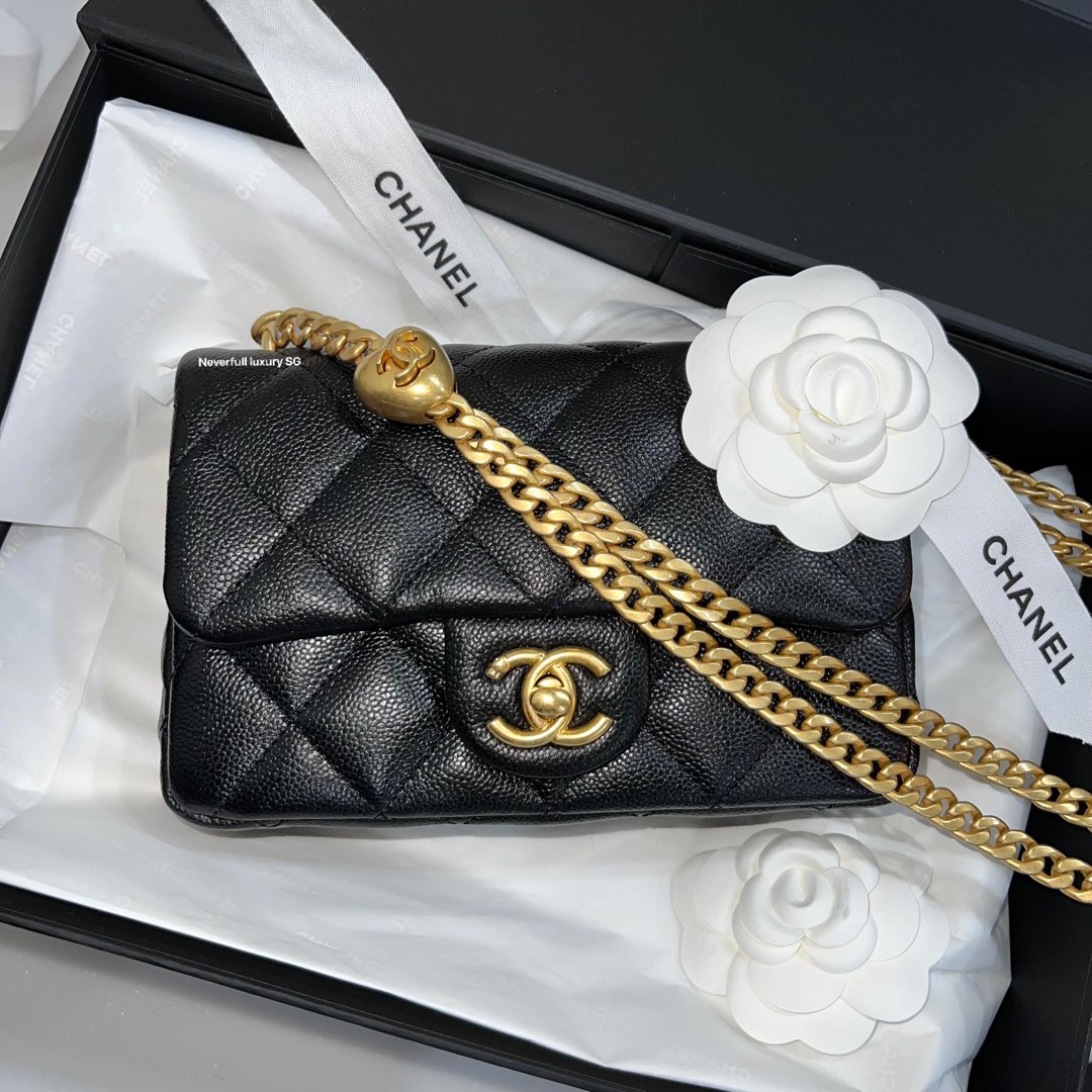 Chanel Heart Crush Mini Flap (Black) - Brand New