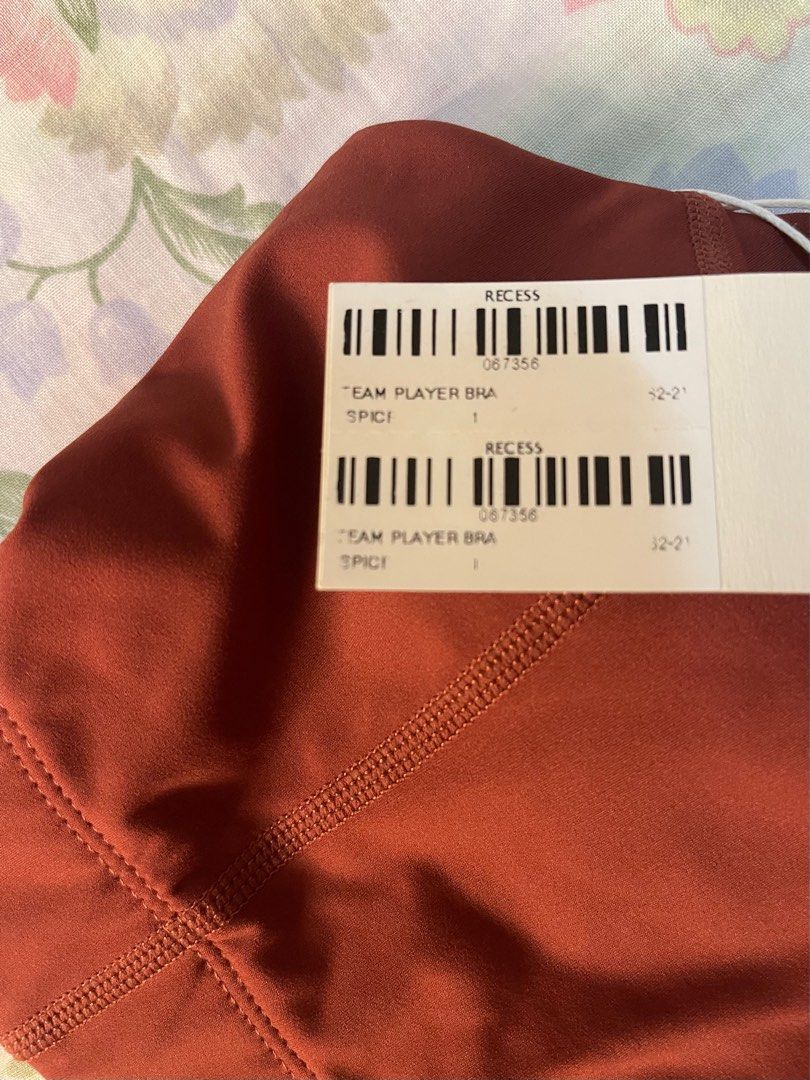Recess Team Player Bra in Rust, Women's Fashion, Activewear on Carousell