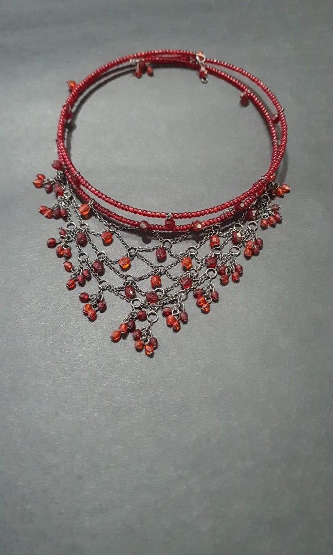 Red beads Choker Women s Fashion Jewelry Organisers Necklaces