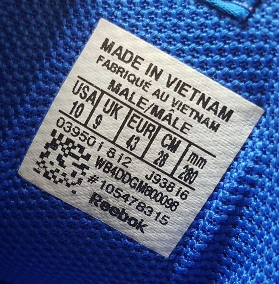 Reebok on sale made in