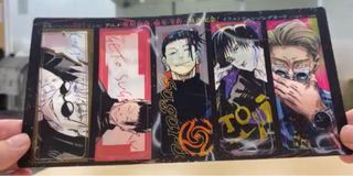 Saikyo Jump 9/04 JJK jujutsu kaisen stickers and bookmark - Gojo, Geto, Nanami, Toji, Megumi