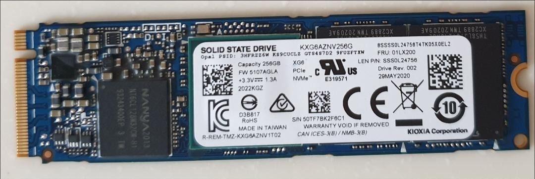 SOLID STATE DRIVE 256GB SSD NVMe