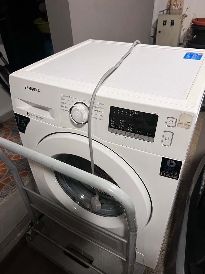 SAMSUNG 7.5kg Digital Inverter Washing Machine, Furniture & Home Living
