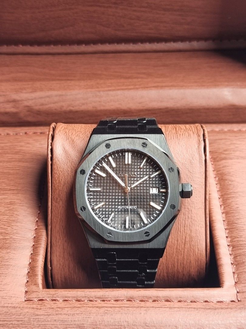 Seiko Mod Custom Black AP Royal Oak, Men's Fashion, Watches ...