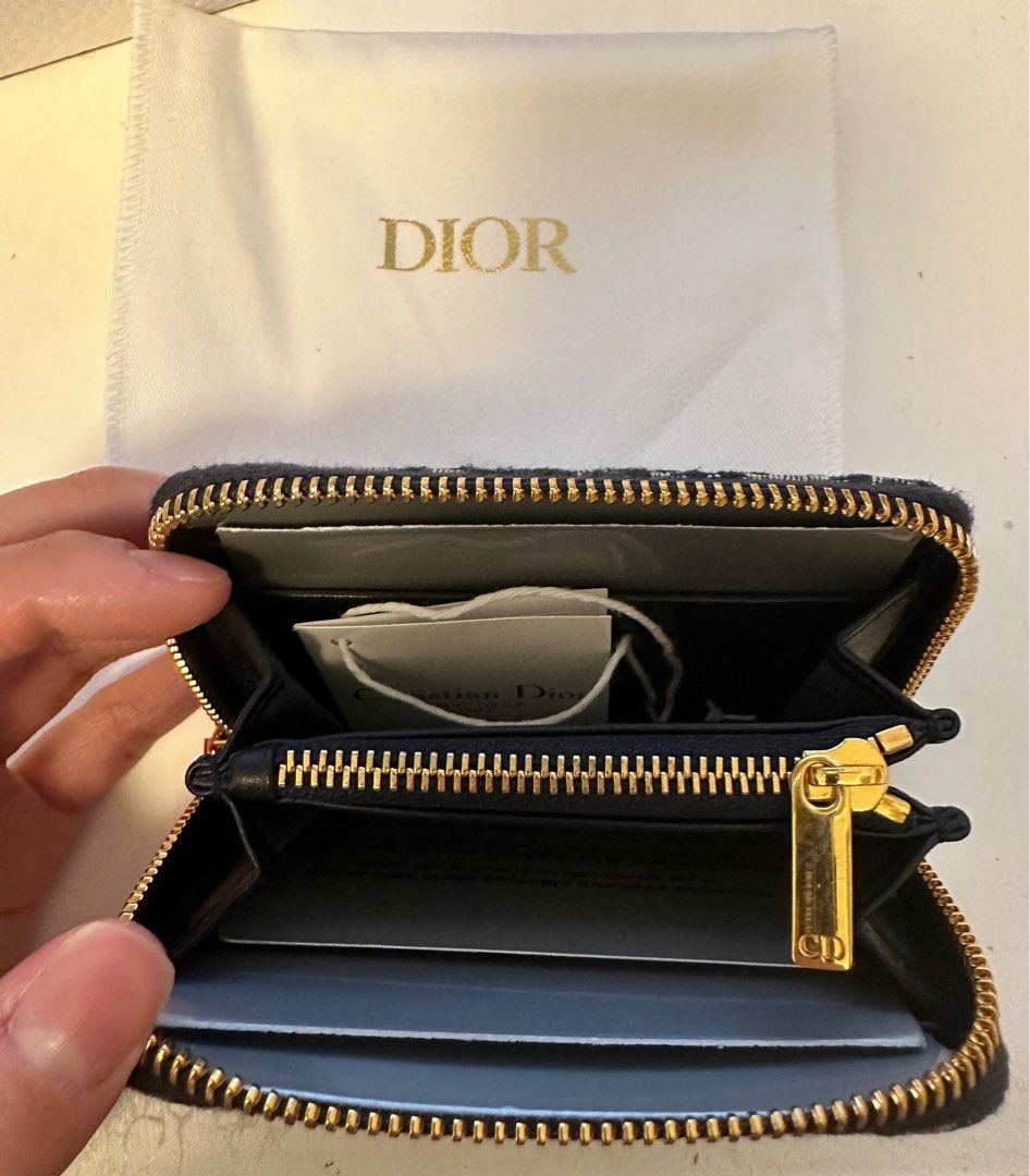 Dior - Small 30 Montaigne Voyageur Coin Purse Blue Dior Oblique Jacquard - Women