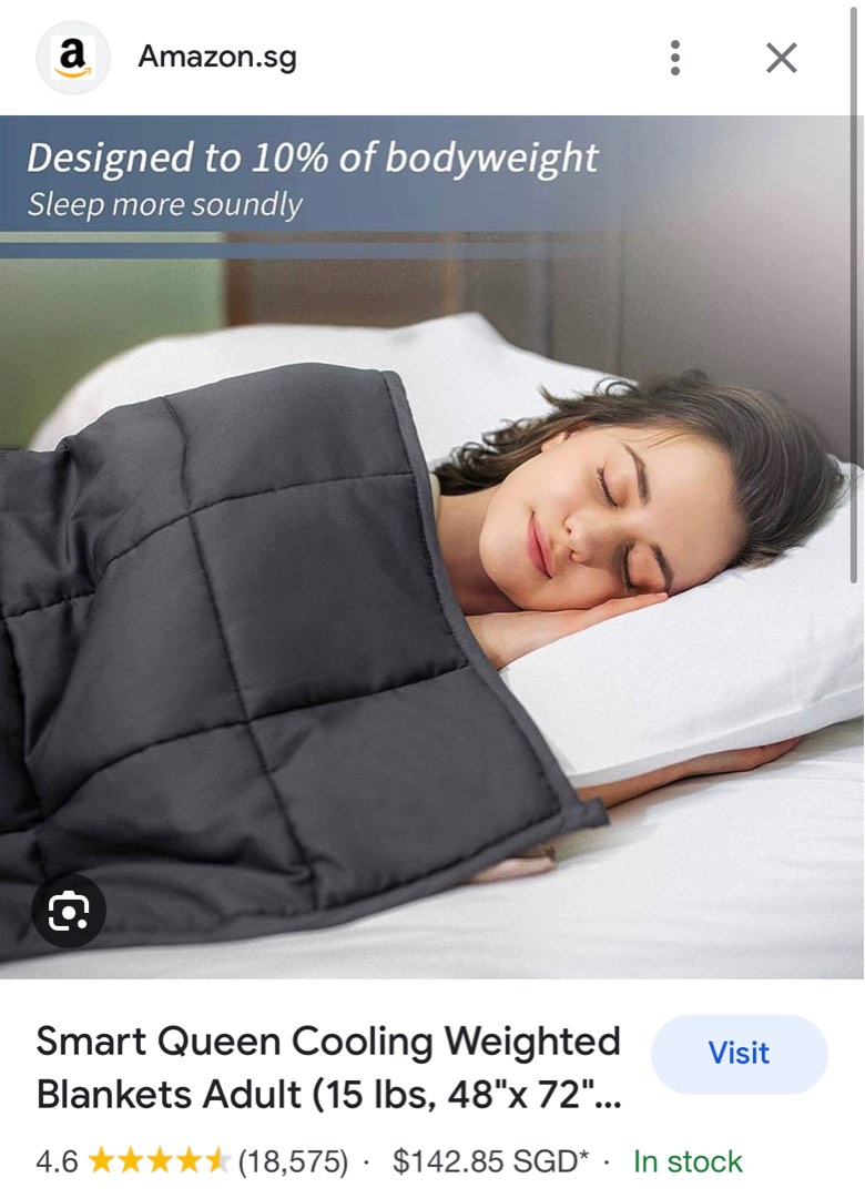Smart Queen Weighted Blanket, Furniture & Home Living, Bedding & Towels on Carousell