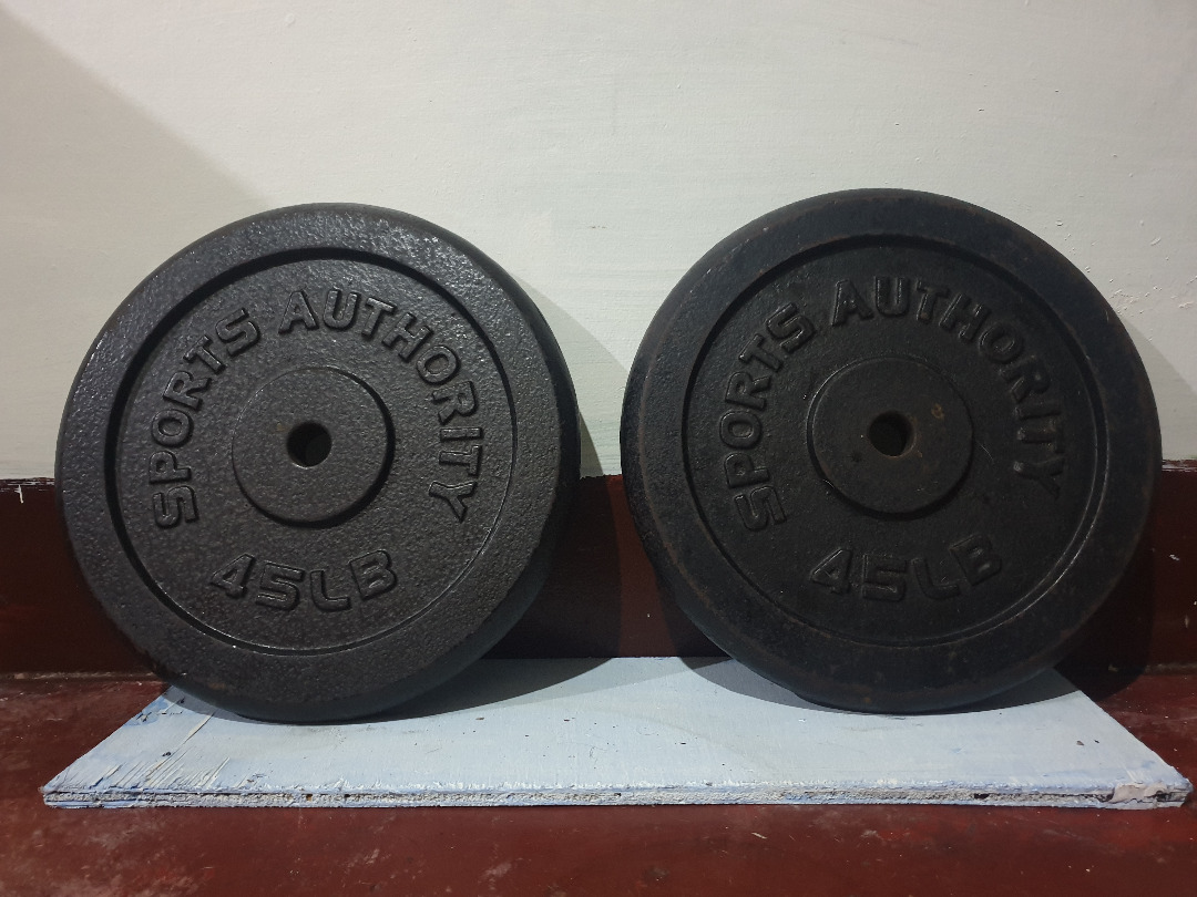 Lot De 2 Disques Poids 5 Lbs (10 Lbs Total) Sport Authority - Vintage