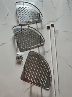 Stainless steel bathroom shelf