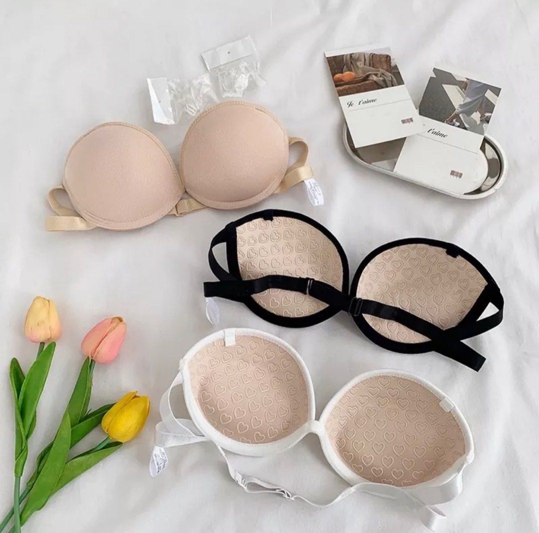 Invisible Push-Up Bra Strapless Backless Adhesive Bra Sml Med A-B