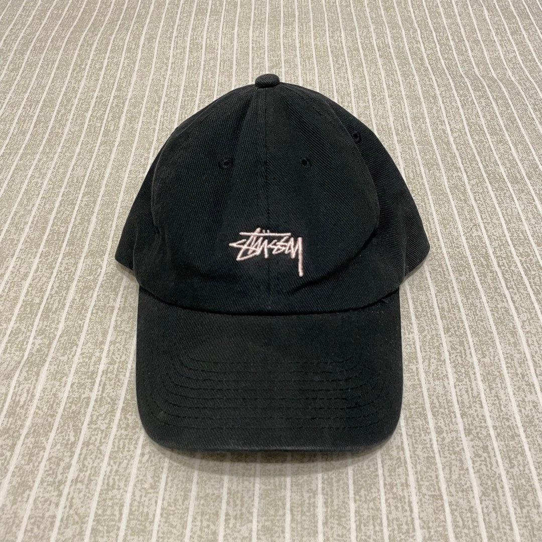 Stussy 老帽棒球帽帽子經典字母黑色男女, 她的時尚, 手錶及配件, 帽在