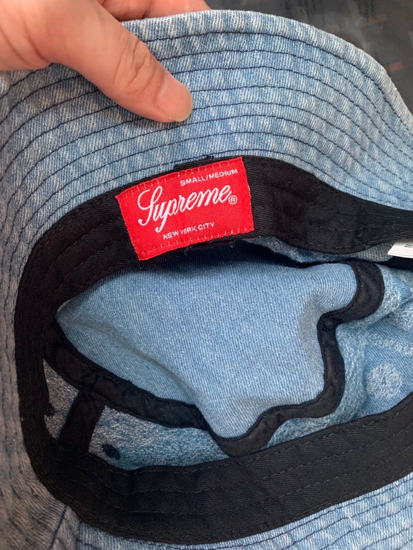 Supreme fade jacquard denim crusher bucket hat