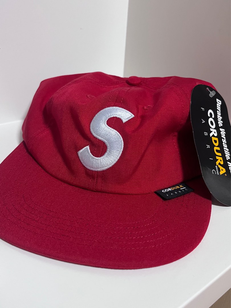 全新100%真Supreme Cordura S Logo 6-Panel cap Red 紅色未剪牌, 男裝
