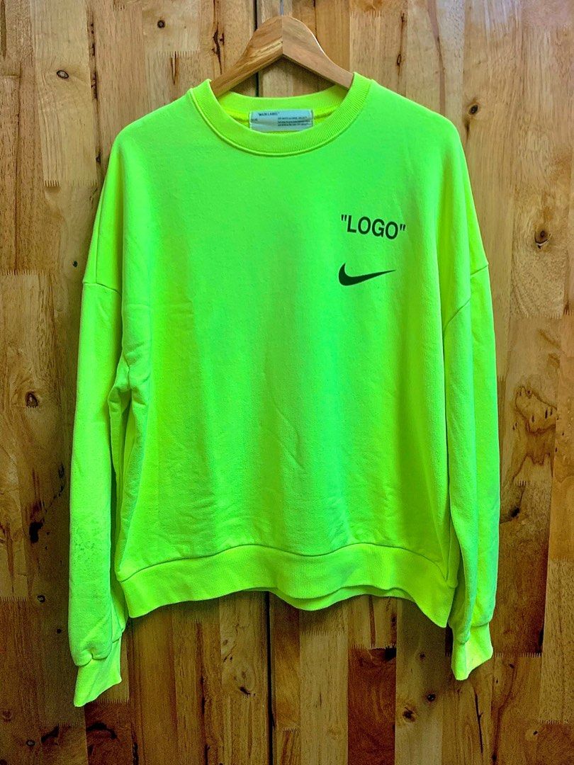 Off white green sweatshirt online
