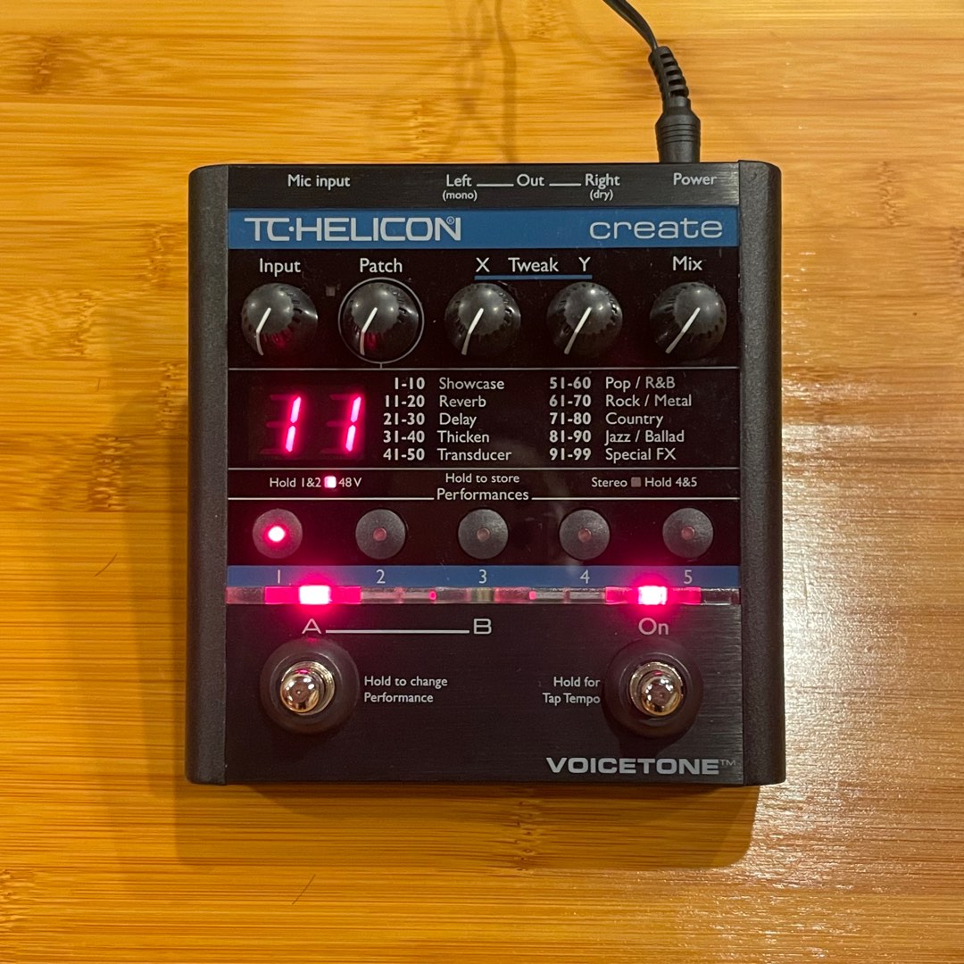 TC Helicon VoiceTone Create Vocal pedal vocalist, Hobbies  Toys, Music   Media, Music Accessories on Carousell