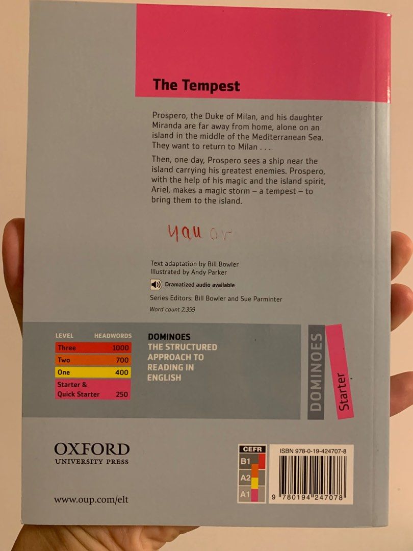 The tempest （分類：教科書）位於 Hong Kong。 由 kcckcckcc 提交（商品編號 1252965708，圖片 2）。簡介： 內頁完好無寫過字，除了書背寫了名。