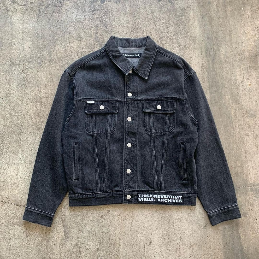 00s archive swagger black denim jacket 00s archive swagger black