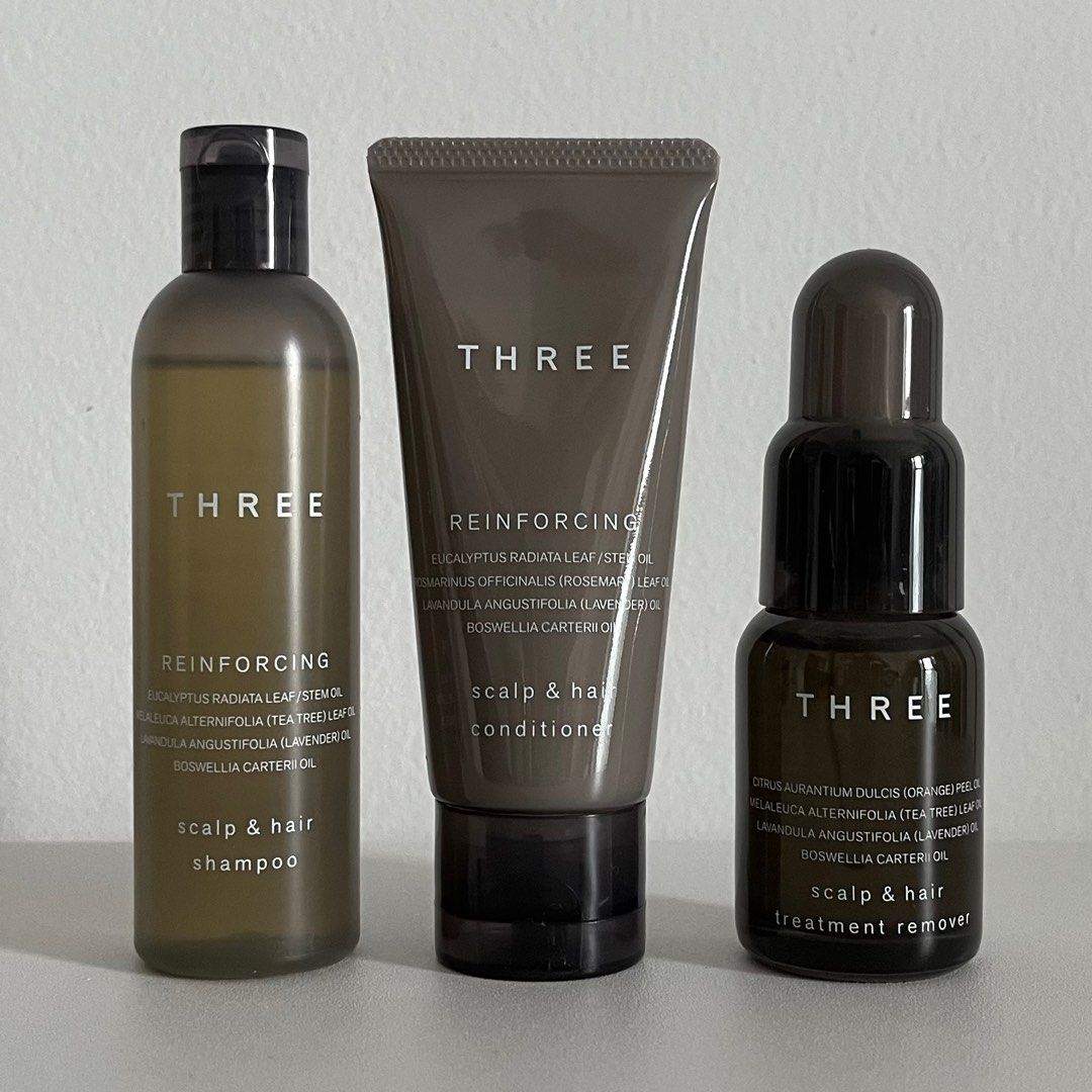 THREE Scalp & Hair Treatment Remover & Reinforcing R Trial Kit, Beauty