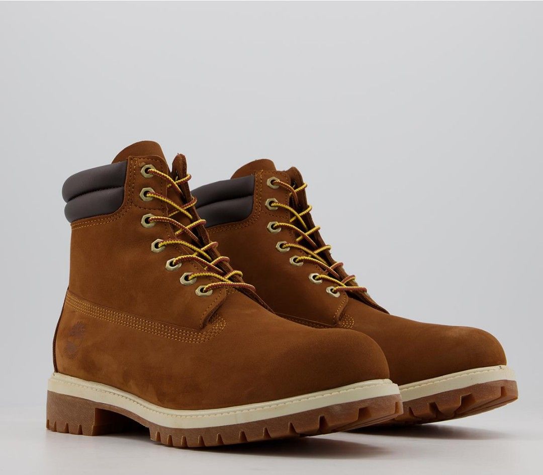 Timberland 6 inch double collar boots medium brown store