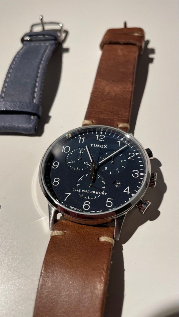 Waterbury classic chronograph deals 40mm leather strap watch
