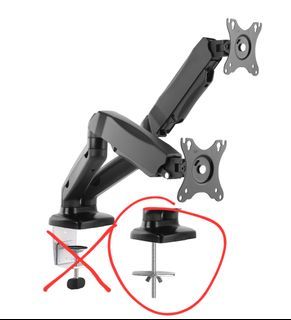  ApexDesk Dual Monitor Arm Desk Mount – Adjustable Height Gas  Spring – VESA Mount with C Clamp & Mounting Base – Computer Monitor Stand  for Screen up to 32 inch –
