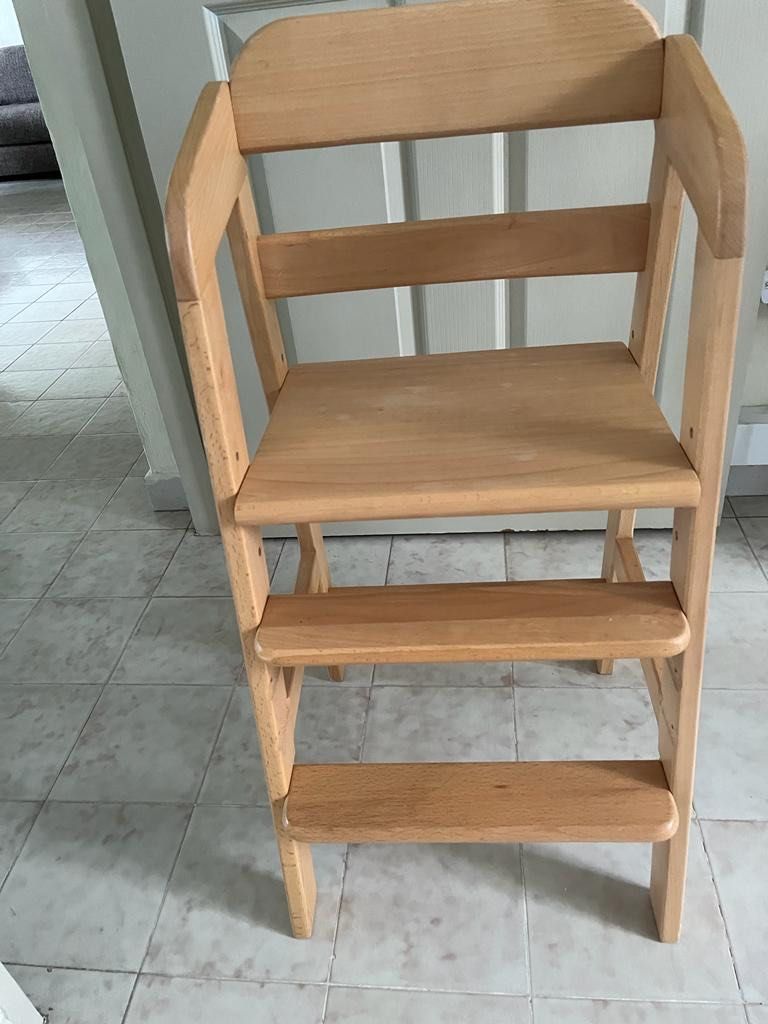 Aldi high chair wooden clearance