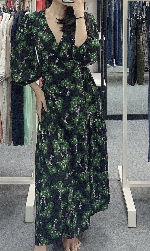 Topshop green wrap dress 2025