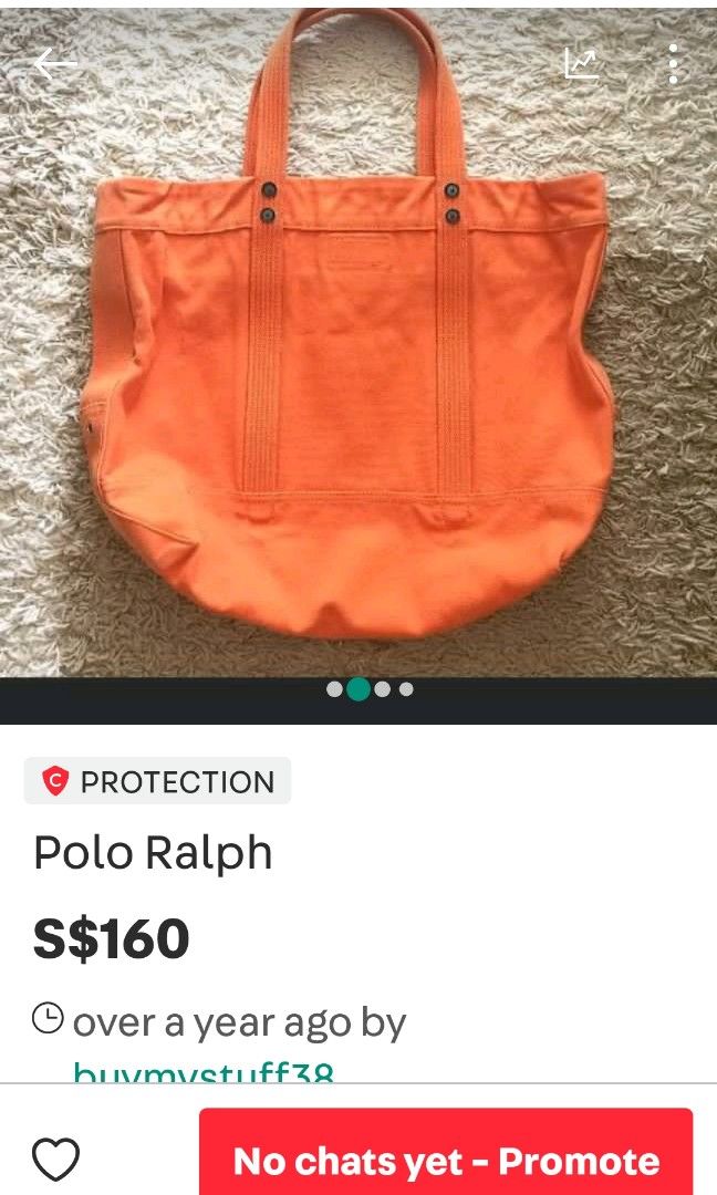 Ralph lauren orange handbag hotsell