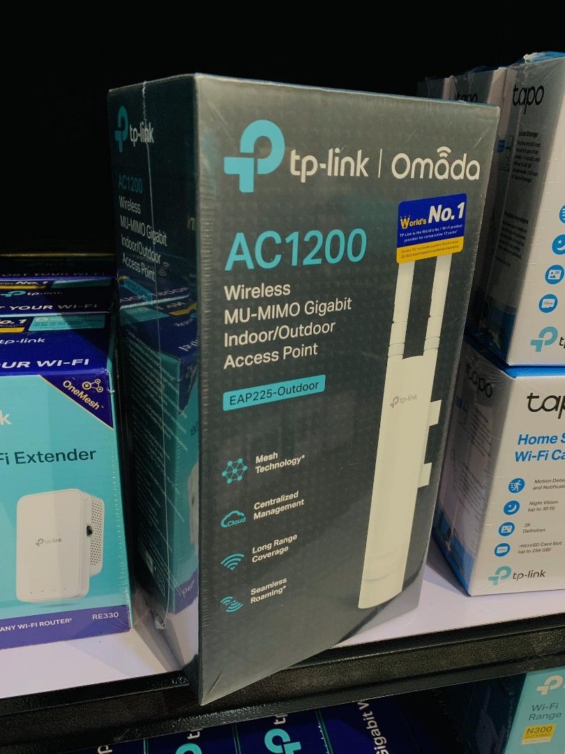 TP-Link EAP225 Outdoor AC1200 Wireless MU-MIMO Gigabit Access Point (Category: Networking) located in Makati City. Submitted by techubstoreandaccessories (Listing ID 1252979364, Image 3). Description: TP-Link EAP225 Outdoor AC1200 Wireless MU-MIMO Gigabit Access Point On Hand‼️ Ready to Pick-up/Ship‼️ DETAILS: ✅BRAND NEW & ORIGINAL. ✅7 Days Replacement for Factory Defects and 1year Limited Warranty. (Terms and conditions apply). ✅With Sales Invoi