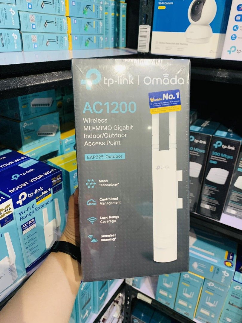 TP-Link EAP225 Outdoor AC1200 Wireless MU-MIMO Gigabit Access Point (Category: Networking) located in Makati City. Submitted by techubstoreandaccessories (Listing ID 1252979364, Image 1). Description: TP-Link EAP225 Outdoor AC1200 Wireless MU-MIMO Gigabit Access Point On Hand‼️ Ready to Pick-up/Ship‼️ DETAILS: ✅BRAND NEW & ORIGINAL. ✅7 Days Replacement for Factory Defects and 1year Limited Warranty. (Terms and conditions apply). ✅With Sales Invoi