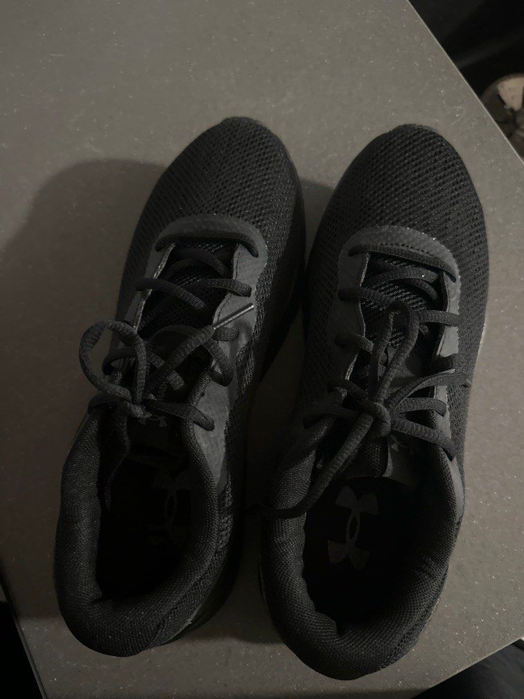All black under armour shoes hotsell