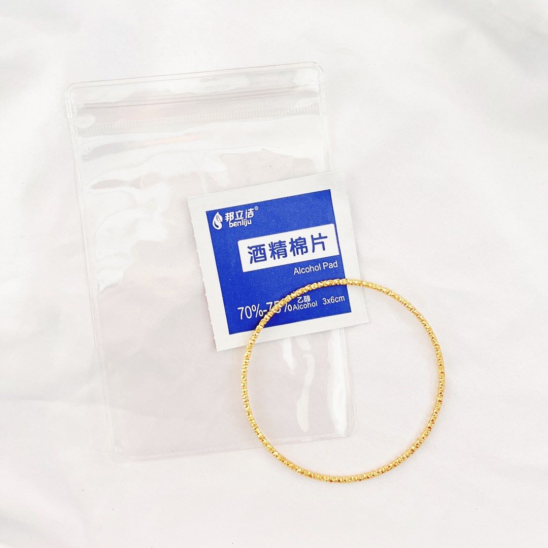 Vietnamese Sand Gold Basic 22K Gold Bangle, Women's Fashion, Jewelry