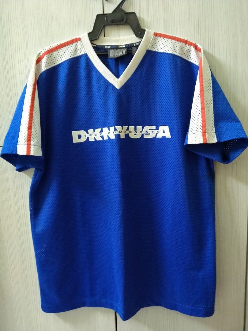 Vintage 90's DKNY Oversized Mesh Jersey, Men's Fashion, Tops