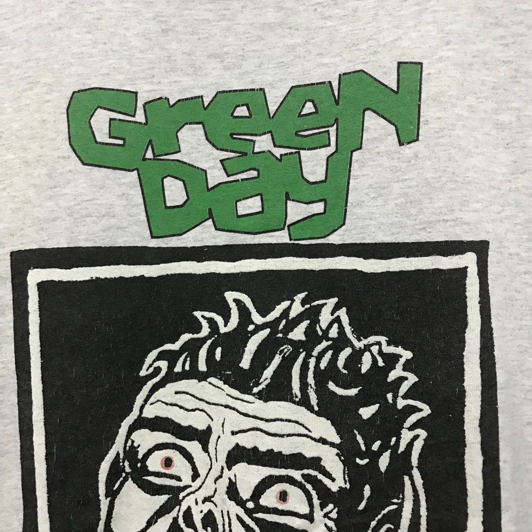 Vintage 90's Green Day Basket Case Promo T Shirt, Men's Fashion, Tops