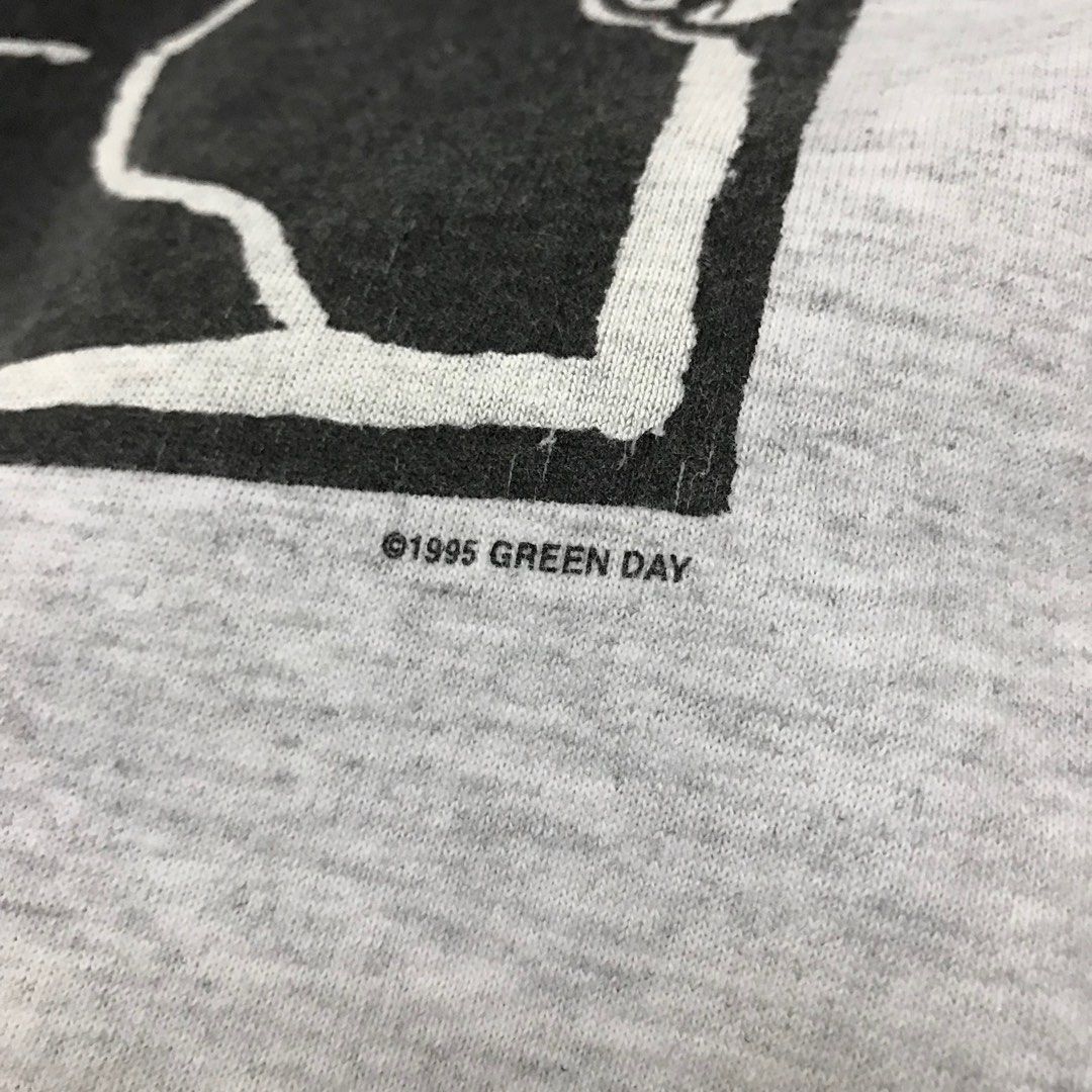 Vintage 90's Green Day Basket Case Promo T Shirt, Men's Fashion, Tops