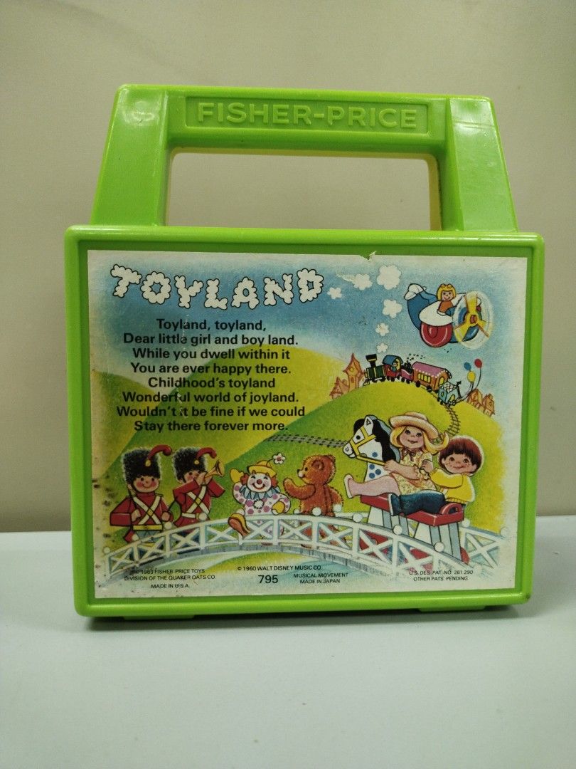 Vintage Baby Childs 1983 Fisher Price Windup Music Radio Toyland