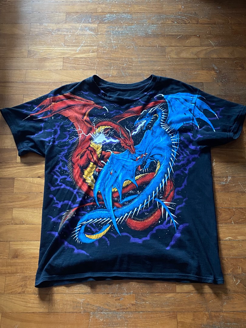 LIQUID BLUE AC cotton black type Vintage Second Hand