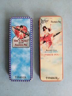 Vintage Parker Pen Metal Pencil Case